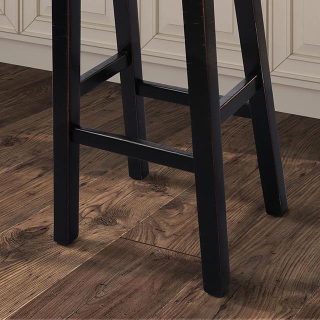 Furniture of America Biasca FM-BR3001BK-24-2PK 24" Stool IMAGE 4