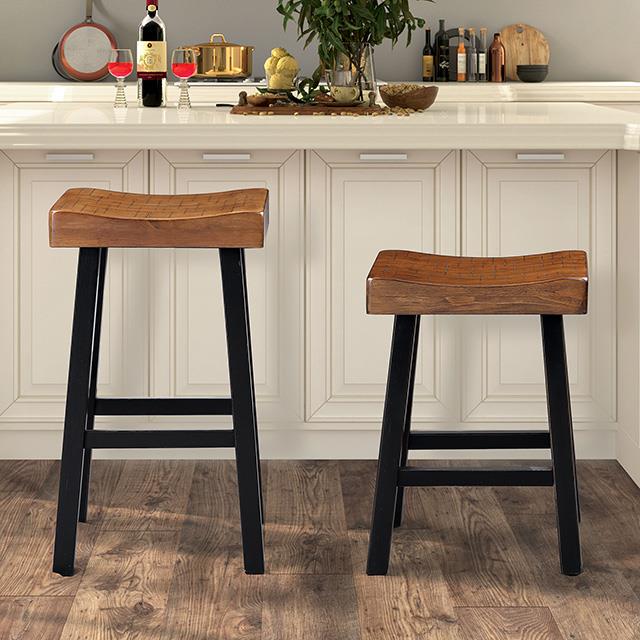 Furniture of America Biasca FM-BR3001BR-24-2PK 24" Stool IMAGE 2