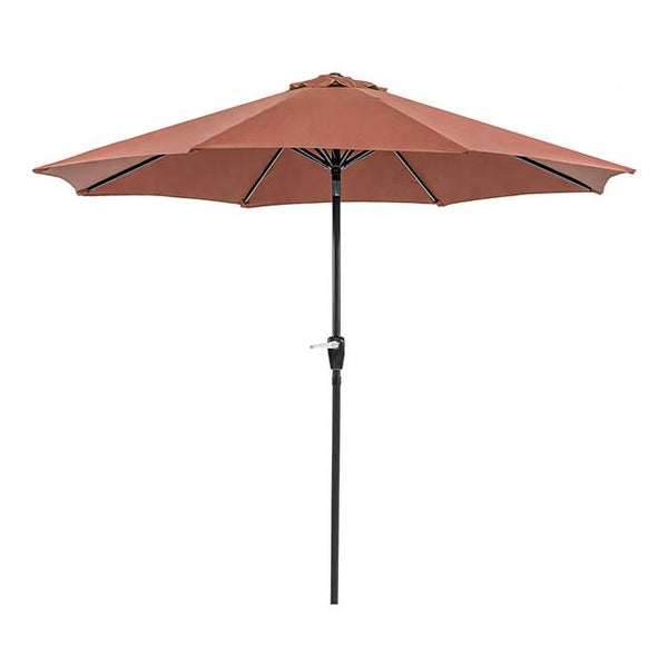 Furniture of America Soli LA-A009RD+BASE 9' Outdoor Umbrella w/ Auto Tilt + 21" Round Base IMAGE 1