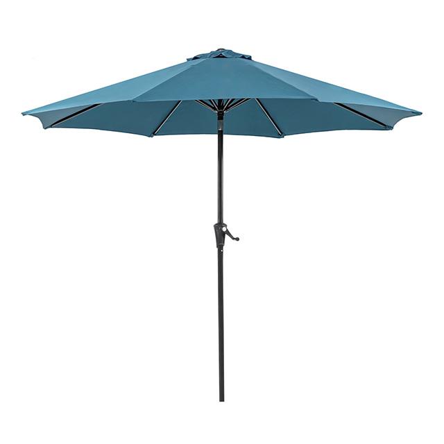 Furniture of America Tano LA-A010BL+BASE 9' Outdoor Umbrella + 21" Round Base IMAGE 1