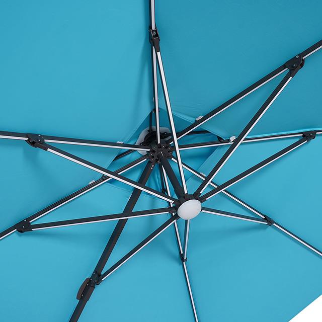 Furniture of America Sano LA-A015TL+BASE 10 Ft Square Umbrella w/ Double Top w/ LED + 37" Large Base IMAGE 10