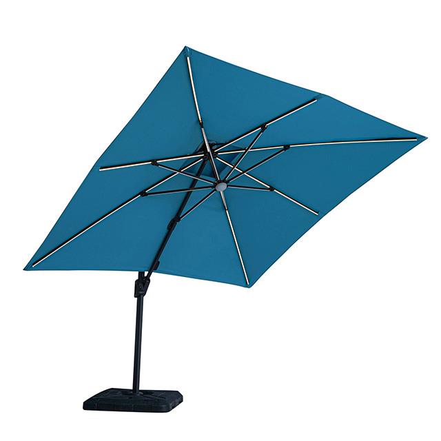 Furniture of America Sano LA-A015TL+BASE 10 Ft Square Umbrella w/ Double Top w/ LED + 37" Large Base IMAGE 5