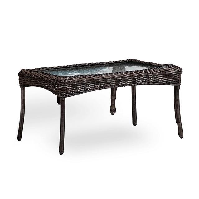 Furniture of America Oliveri LA-L008DT Wicker Coffee Table IMAGE 1