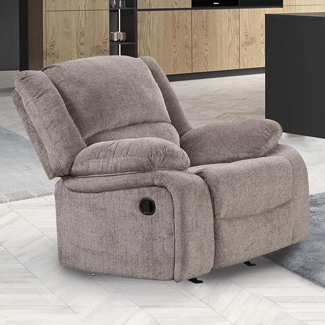 Furniture of America Cosimo NX6003GY-CH Manual Recliner IMAGE 1