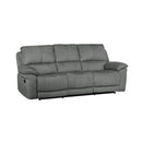  Mazin Furniture Russka 99031GY-3 Double Reclining Sofa, Grey IMAGE 1