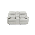  Mazin Furniture Oliver 99032PSVE-2C Power Reclining Console Loveseat, Silver IMAGE 1