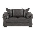 Mazin Furniture Corso 99075CHR-2 Loveseat, Charcoal Polished Microfiber IMAGE 1