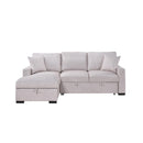  Mazin Furniture Pallas 99630BESSL 2 pc Sectional with Pull-out Sleeper, Drop-Down Table, Bookcase Arms, 2 Pillows IMAGE 1