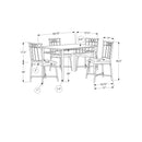  Monarch I 1014 5Pcs Dinette - White Marble Top/Black Metal IMAGE 11
