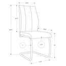  Monarch I 1061 39"H Dining Chair -/Grey Fabric/Chrome IMAGE 10