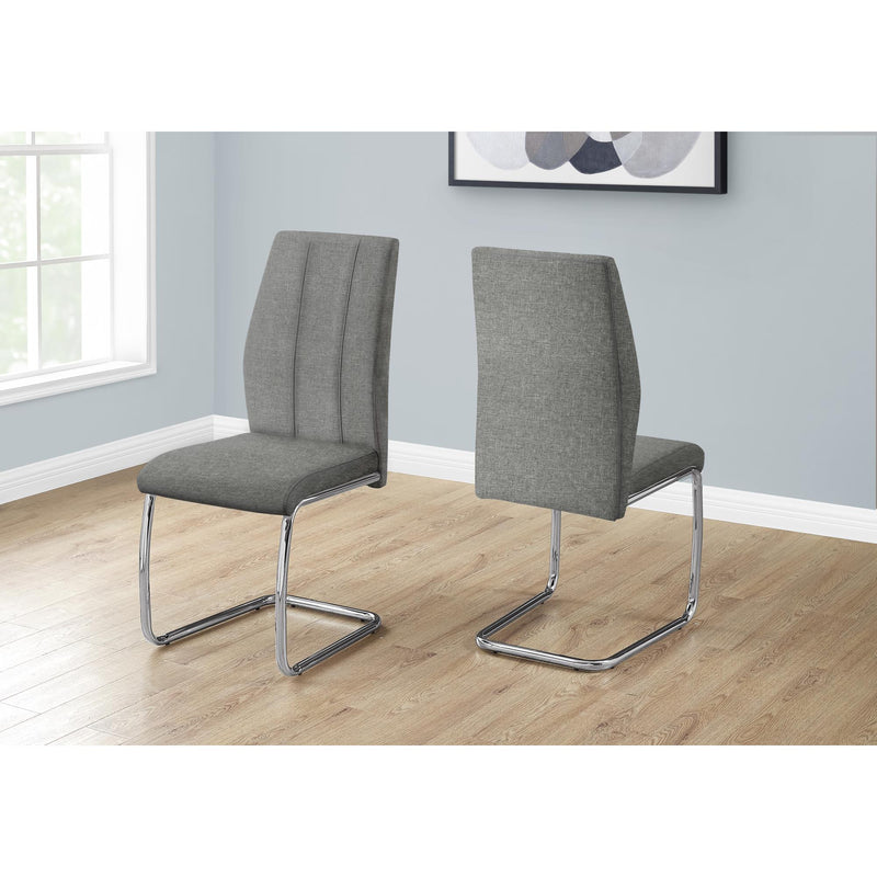  Monarch I 1061 39"H Dining Chair -/Grey Fabric/Chrome IMAGE 1