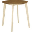  Monarch I 1326 30"Dia Dining Table -Cream/Oak Veneer Top IMAGE 1