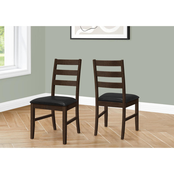  Monarch I 1332 37"H Dining Chair - Espresso/Black Pu Seat IMAGE 1