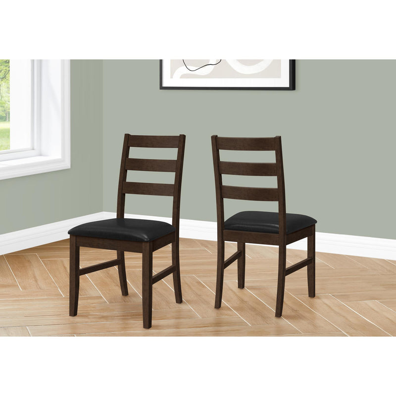  Monarch I 1332 37"H Dining Chair - Espresso/Black Pu Seat IMAGE 1