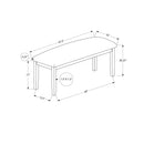  Monarch I 1334 48"L Bench - Espresso/Black Pu Seat IMAGE 10