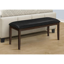  Monarch I 1334 48"L Bench - Espresso/Black Pu Seat IMAGE 2
