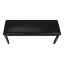  Monarch I 1334 48"L Bench - Espresso/Black Pu Seat IMAGE 7