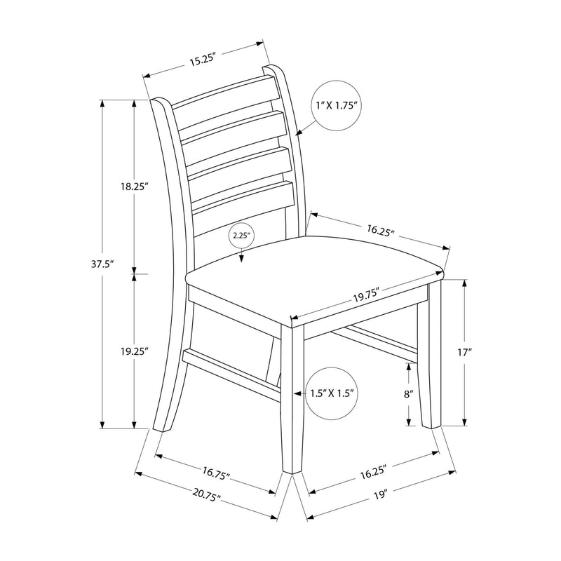  Monarch I 1336 38"H Dining Chair - Upholstered Beige Fabric IMAGE 4