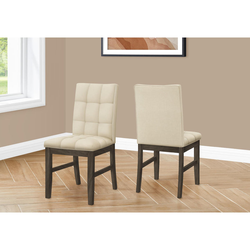 Monarch I 1376 37"H Dining Chair - Grey/Cream Fabric Seat IMAGE 1