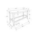  Monarch I 1383 46"L Bench - Antique Grey/Black Fabric Seat IMAGE 3