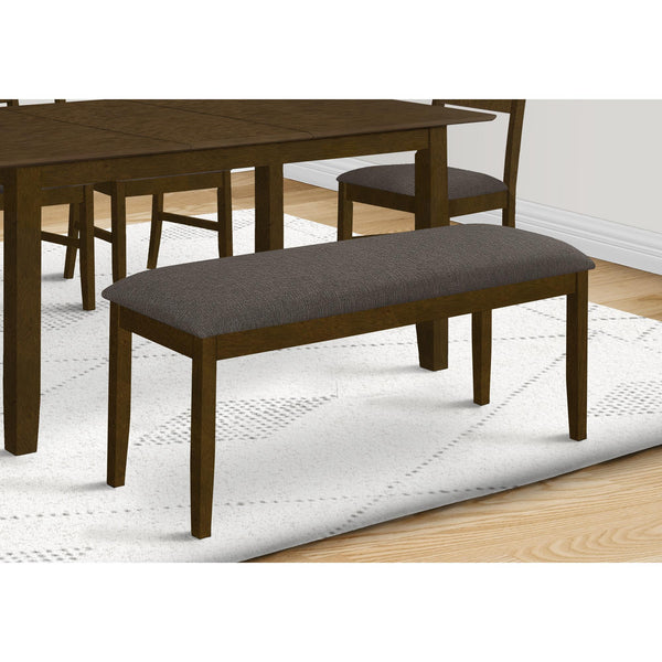 Monarch I 1397 44"L Bench - Brown Walnut/Brown Fabric IMAGE 1