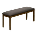  Monarch I 1397 44"L Bench - Brown Walnut/Brown Fabric IMAGE 3