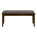  Monarch I 1397 44"L Bench - Brown Walnut/Brown Fabric IMAGE 6