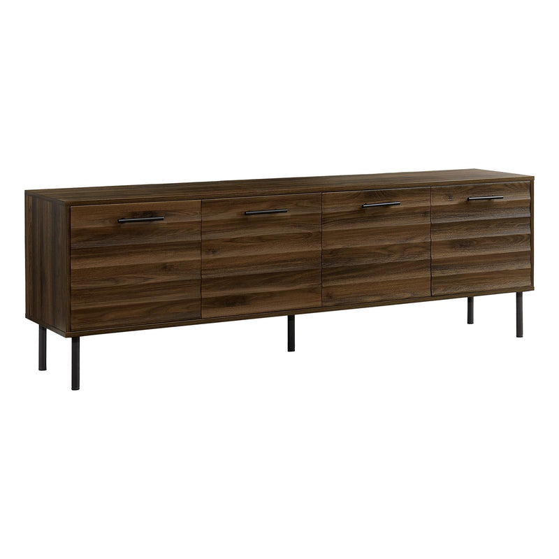  Monarch I 2727 72"L TV Stand - Dark Brown Wood-Look with 4 Doors IMAGE 2