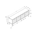  Monarch I 2727 72"L TV Stand - Dark Brown Wood-Look with 4 Doors IMAGE 3