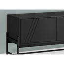  Monarch I 2734 60"L TV Stand - Black/Black Metal with Storage IMAGE 2