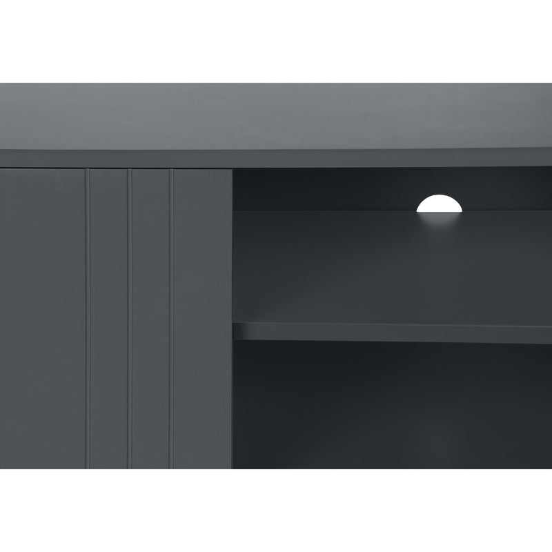  Monarch I 2739 60"L TV Stand - Grey/Black Metal with Storage IMAGE 8