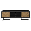  Monarch I 2752 72"L TV Stand - Black /Metal with 2 Wood-Look Doors IMAGE 3