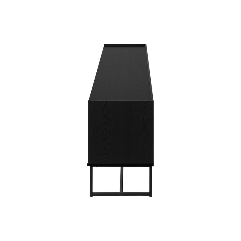  Monarch I 2752 72"L TV Stand - Black /Metal with 2 Wood-Look Doors IMAGE 4