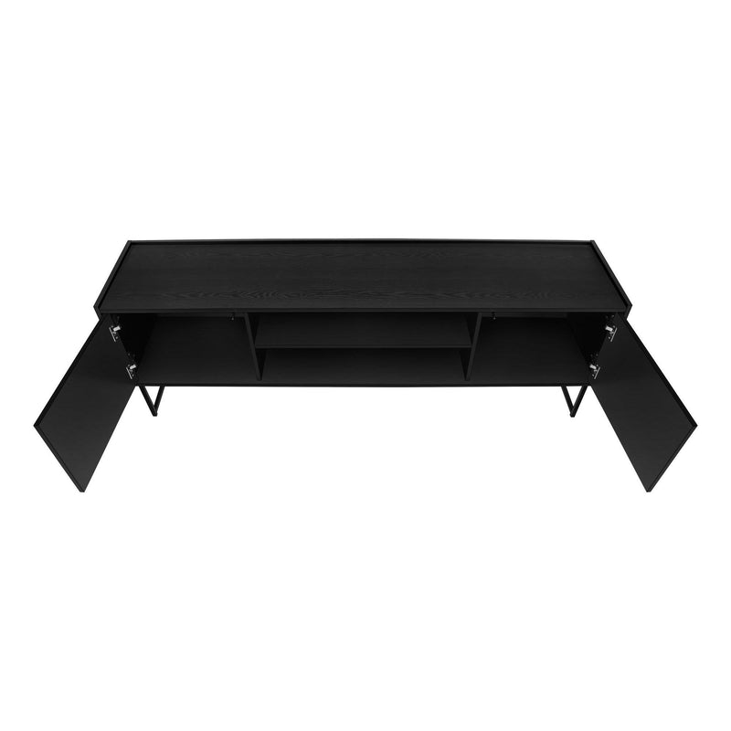  Monarch I 2752 72"L TV Stand - Black /Metal with 2 Wood-Look Doors IMAGE 6