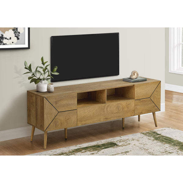  Monarch I 2753 72"L TV Stand - Walnut with Storage IMAGE 1