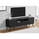  Monarch I 2754 72"L TV Stand - Black Wood-Look with Storage IMAGE 1