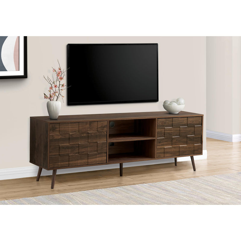  Monarch I 2787 72"L TV Stand - Dark Walnut with Storage IMAGE 1