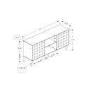  Monarch I 2787 72"L TV Stand - Dark Walnut with Storage IMAGE 3