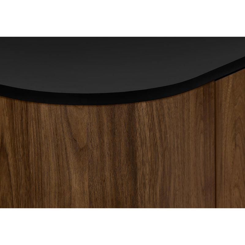  Monarch I 2798 72"L TV Stand - Black with 4 Brown Wood-Look Doors IMAGE 7