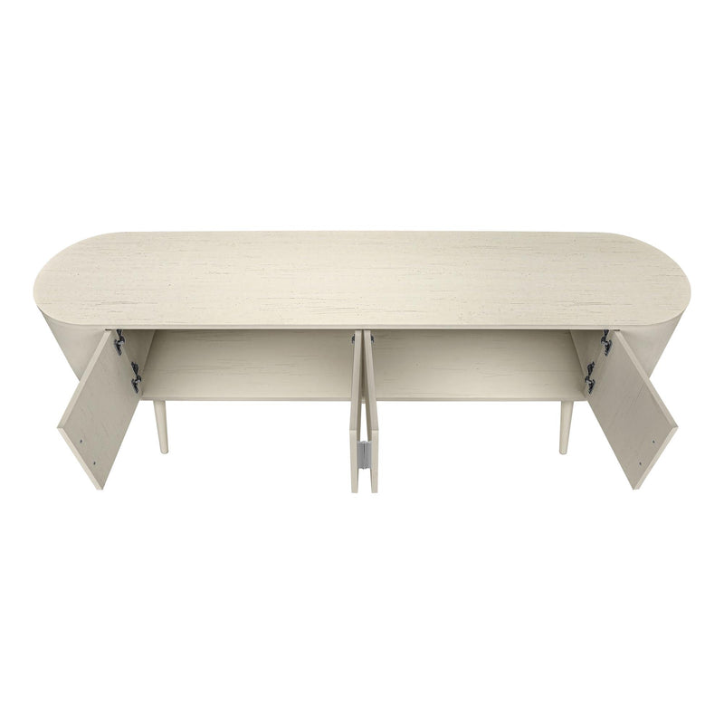  Monarch I 2799 72"L TV Stand - Antique White with 4 Doors IMAGE 6