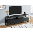  Monarch I 2845 72"L TV Stand - Black/Black Metal IMAGE 1
