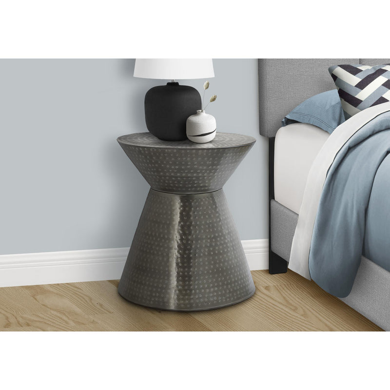  Monarch I 3929 22"H - Silver Grey Iron Metal Drum IMAGE 2