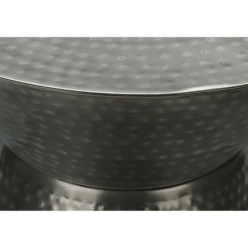  Monarch I 3929 22"H - Silver Grey Iron Metal Drum IMAGE 4