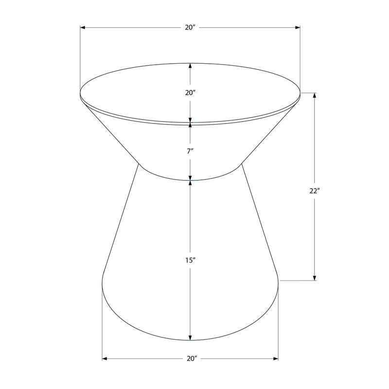  Monarch I 3929 22"H - Silver Grey Iron Metal Drum IMAGE 7