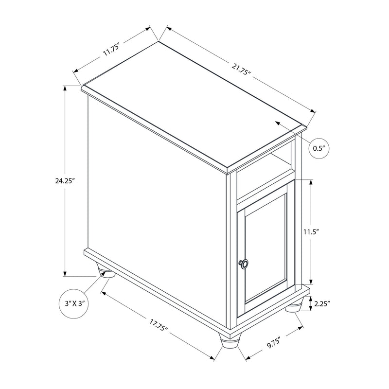  Monarch I 3965 24"H - Antique White/Espresso Veneer IMAGE 4