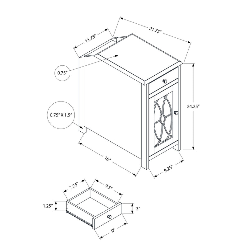  Monarch I 3972 24"H - Dark Taupe Veneer IMAGE 4