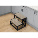  Monarch I 4000 2 Step Stool - Dark Taupe/Black Metal IMAGE 1
