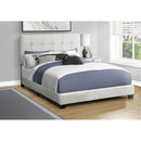  Monarch I 5801Q Queen Bed - Light Grey Boucle Fabric IMAGE 1