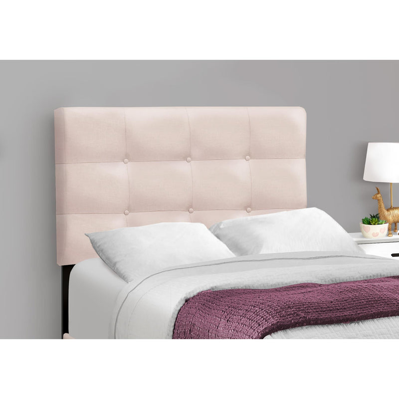  Monarch I 5916T Twin Bed - Pink Velvet IMAGE 2