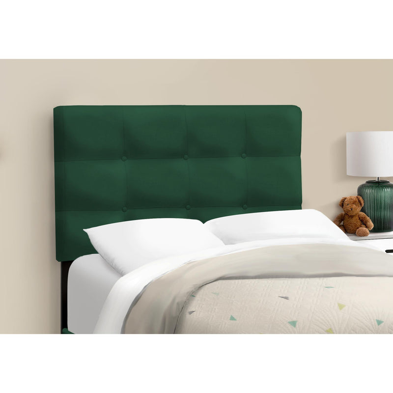  Monarch I 5917T Twin Bed - Green Velvet IMAGE 2